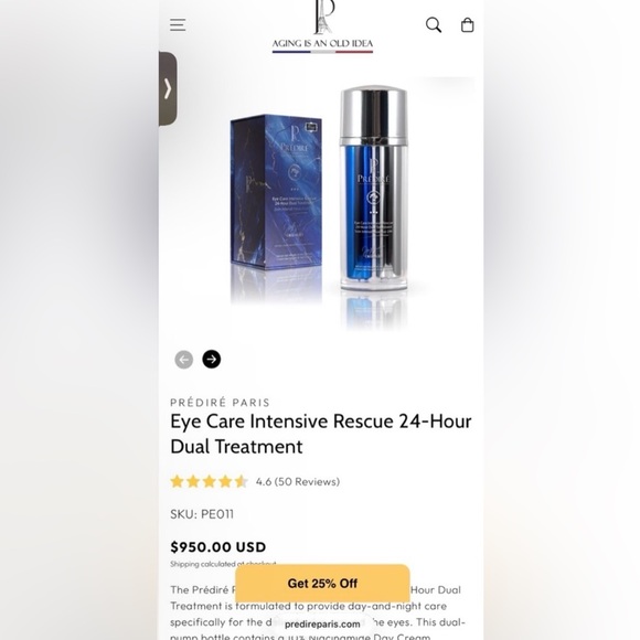 Predire Paris Eye Firming Intensive Rescue Day & Night Serum (retail $950) - Picture 3 of 3